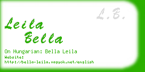 leila bella business card